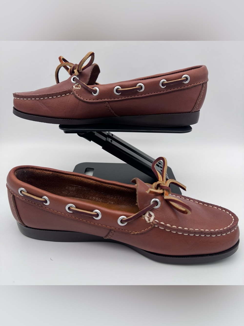 G.H. Bass Brown Leather Comfort Loafers Women 6.5 M Slip On Shoes - Picture 2 of 11